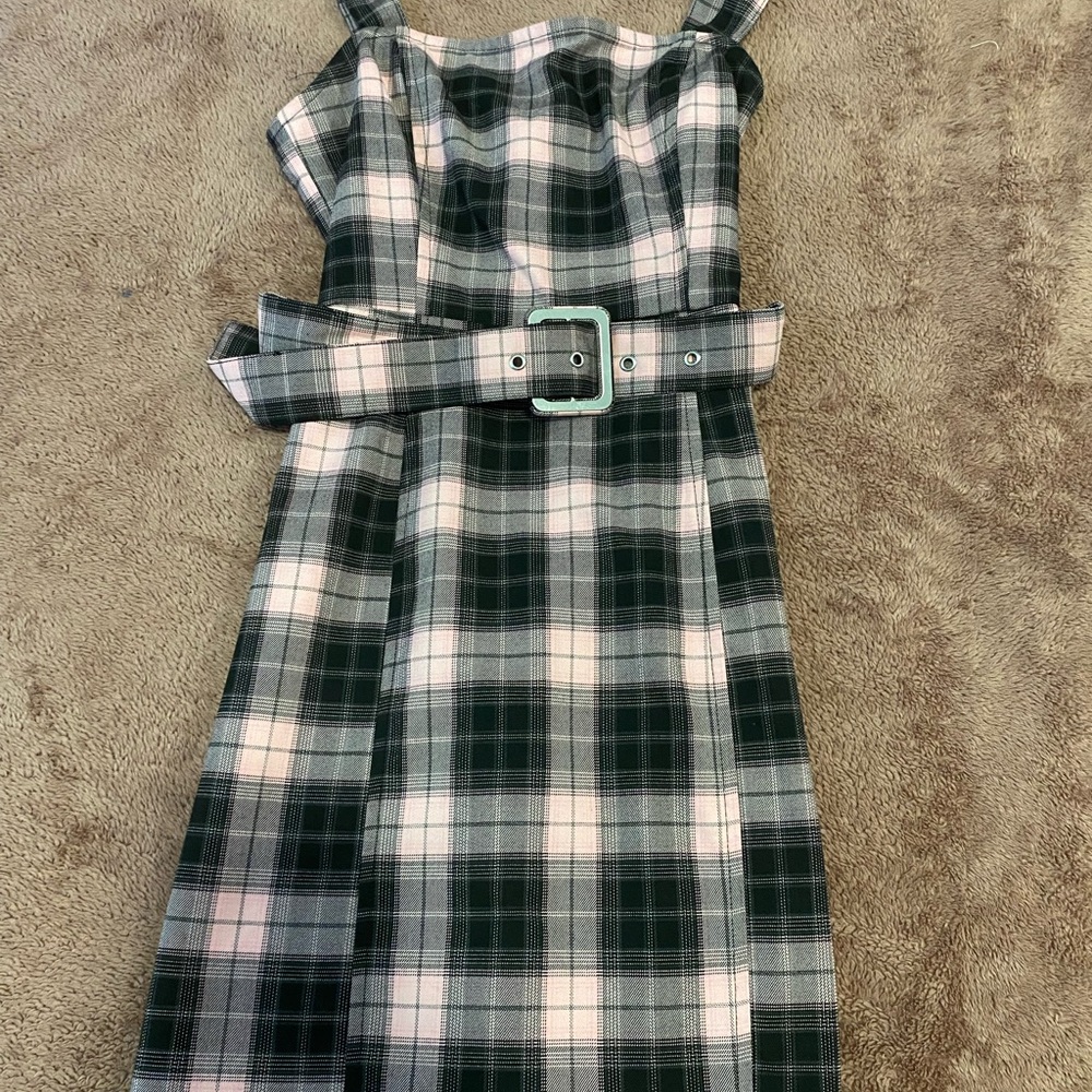 H&M Divided Plaid Dress in Black and Pink